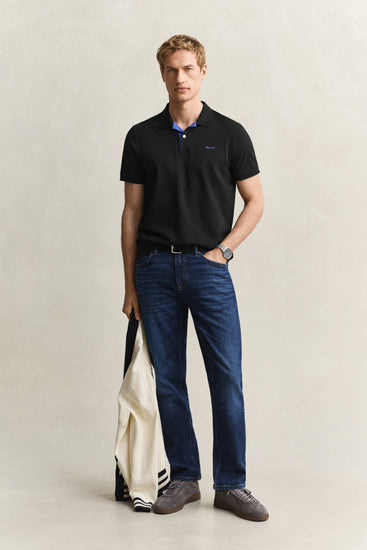 Koszulka męska z kołnierzykiem polo i krótkim rękawem regular fit