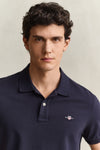 Koszulka polo męska regular fit granatowa