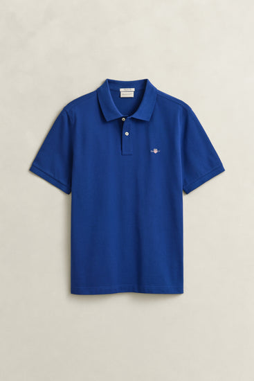 Koszulka polo Shield męska z kołnierzykiem polo regular fit niebieska