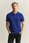 Koszulka polo Shield męska z kołnierzykiem polo regular fit niebieska