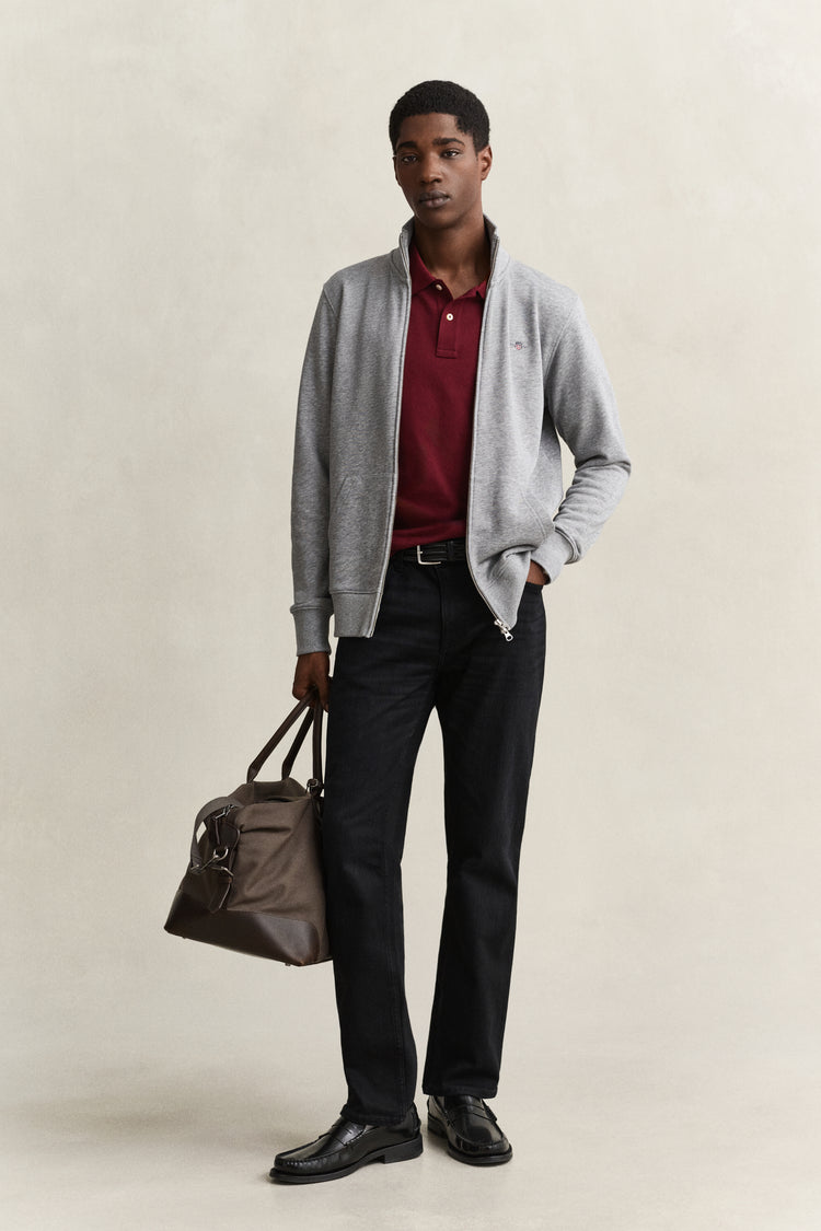 Koszulka polo męska z kołnierzykiem polo regular fit bordowa