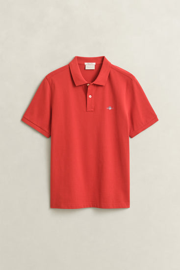 Koszulka polo Shield męska regular fit pomarańczowa