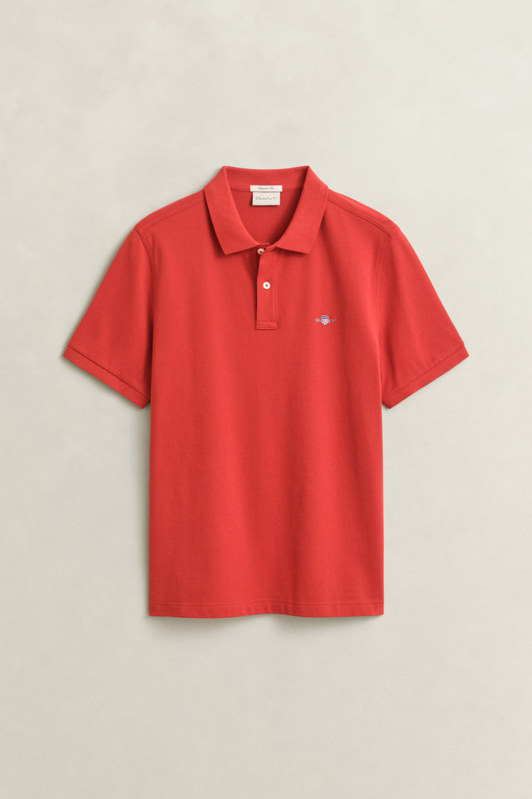 Koszulka polo Shield męska regular fit pomarańczowa