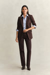 Jeansy damskie flare fit brązowe