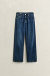 Jeansy damskie relaxed fit granatowe