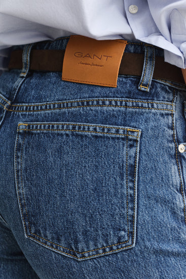Jeansy damskie relaxed fit niebieskie
