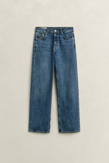 Jeansy damskie relaxed fit niebieskie