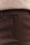 Spodnie damskie flare fit brązowe