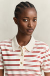 Koszulka polo damska w paski regular fit