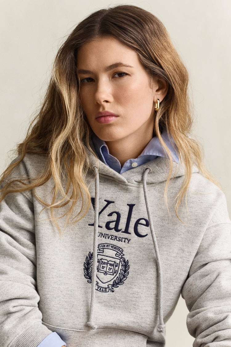 Bluza Yale damska z nadrukiem z kapturem relaxed fit