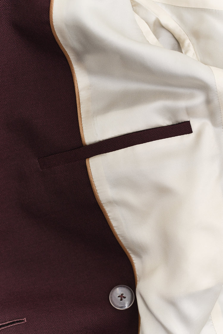 Marynarka damska slim fit bordowa