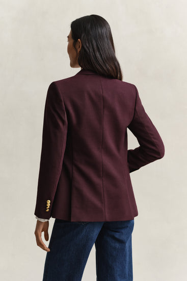 Marynarka damska slim fit bordowa