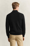 Sweter męski z zamkiem z długim rękawem regular fit czarny