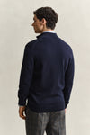 Sweter męski z zamkiem regular fit granatowy