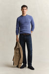 Sweter męski regular fit niebieski