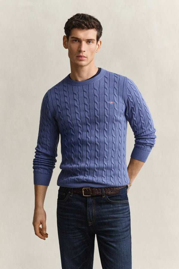 Sweter męski regular fit niebieski
