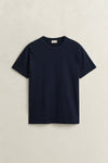 T-shirt z bawełny pima męski regular fit granatowy