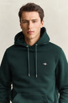 Bluza męska z kapturem regular fit butelkowa zieleń