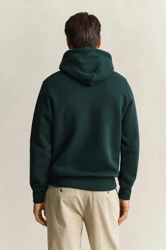 Bluza męska z kapturem regular fit butelkowa zieleń