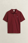 Koszulka polo męska z kołnierzykiem polo regular fit bordowa