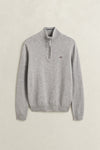 Wełniany sweter męski regular fit szary