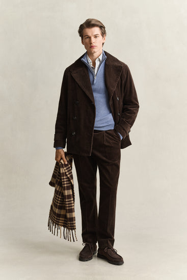Sweter męski z wełny jagnięcej regular fit niebieski