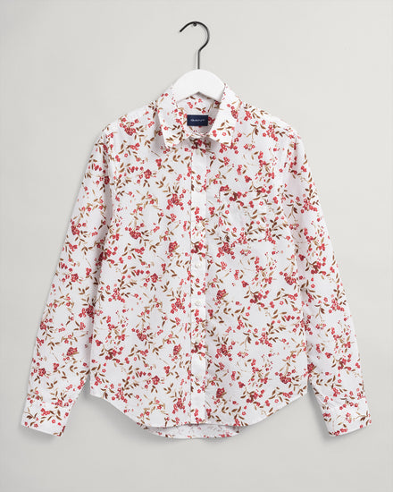 Damska koszula z nadrukiem pąka róży