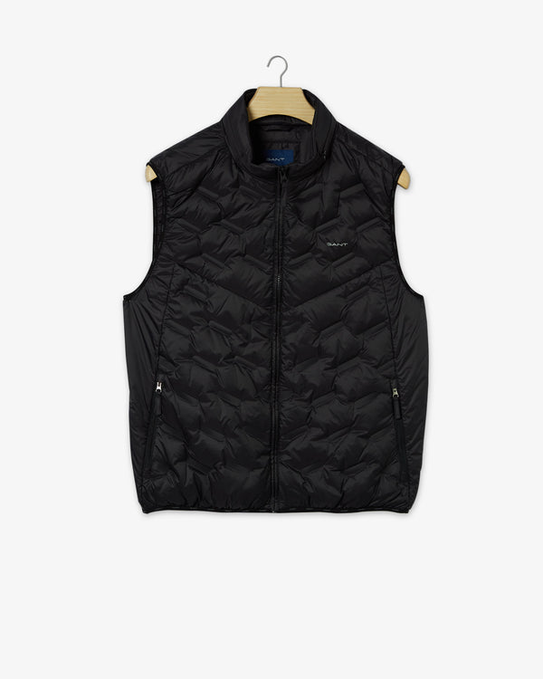 Kurtka męska bez rękawów z zamkiem i nadrukiem regular fit czarna