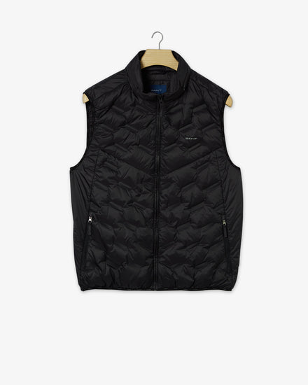 Kurtka męska bez rękawów z zamkiem i nadrukiem regular fit czarna