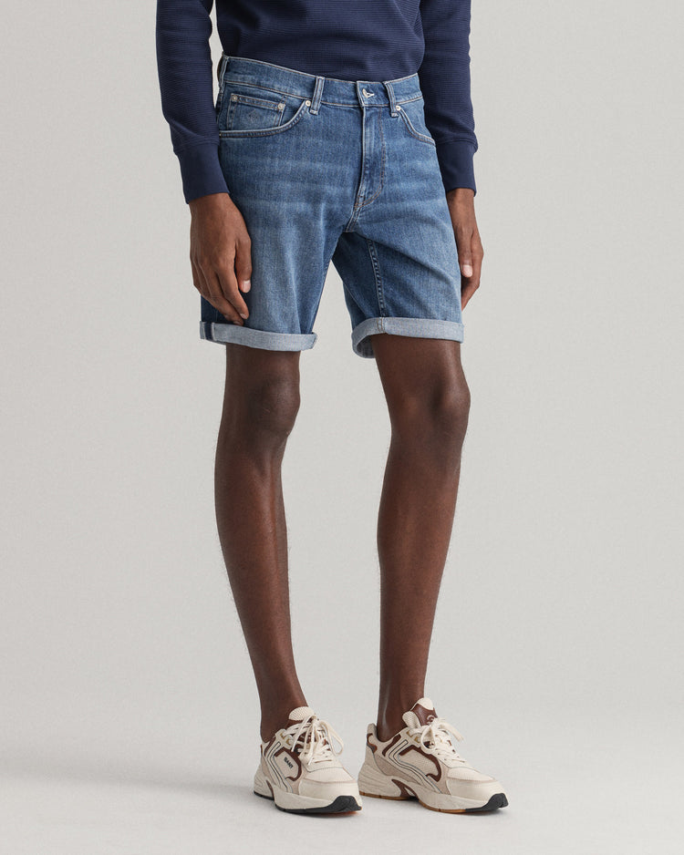 Szorty męskie regular fit granatowe