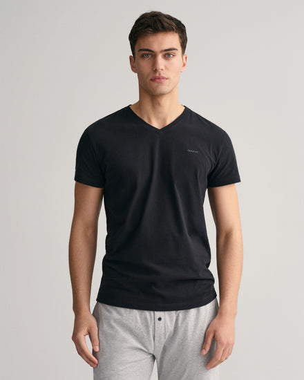 Męski t-shirt z dekoltem w kształcie litery V, dwupak