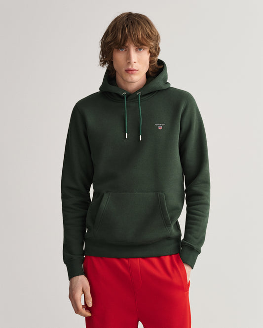Męska zielona bluza z kapturem regular fit