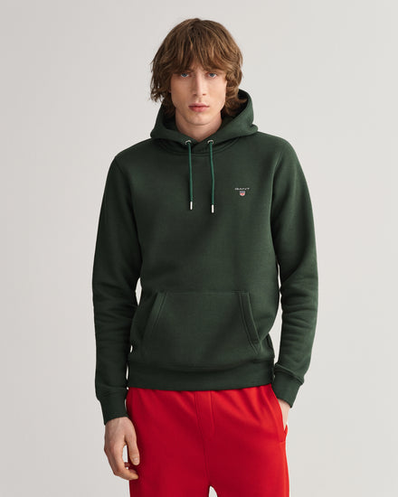 Męska zielona bluza z kapturem regular fit