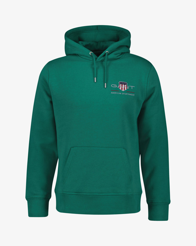 Bluza męska z kapturem regular fit zielona