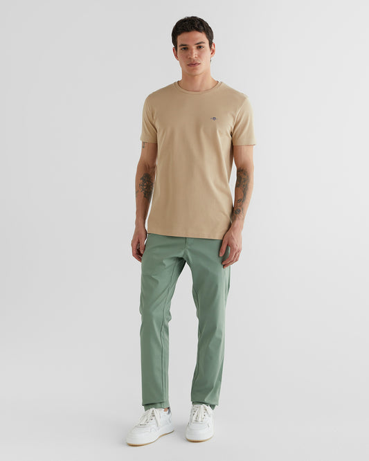 Spodnie męskie slim fit zielone