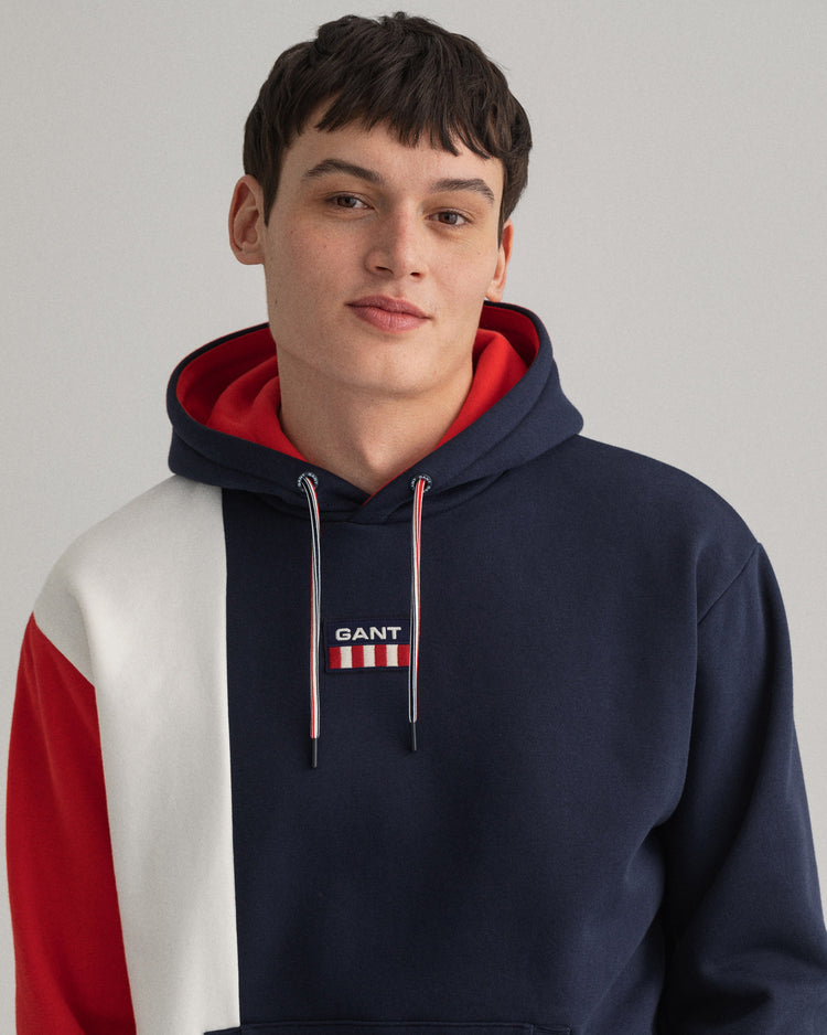 Bluza męska z kapturem relaxed fit granatowa