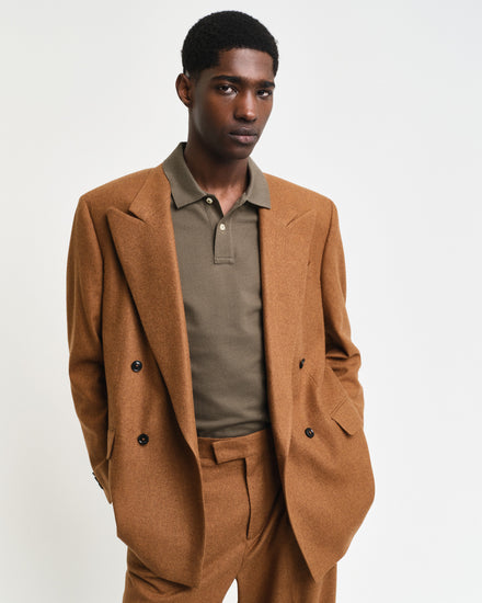 Bawełniana polo męska z długim rękawem slim fit zielona