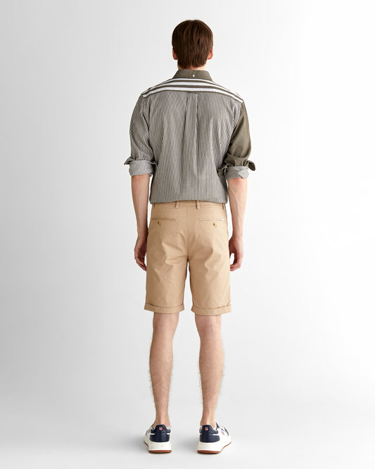 Szorty męskie slim fit beżowe