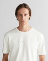 T-shirt męski okrągły kołnierzyk relaxed fit biały