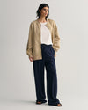Spodnie damskie relaxed fit granatowe