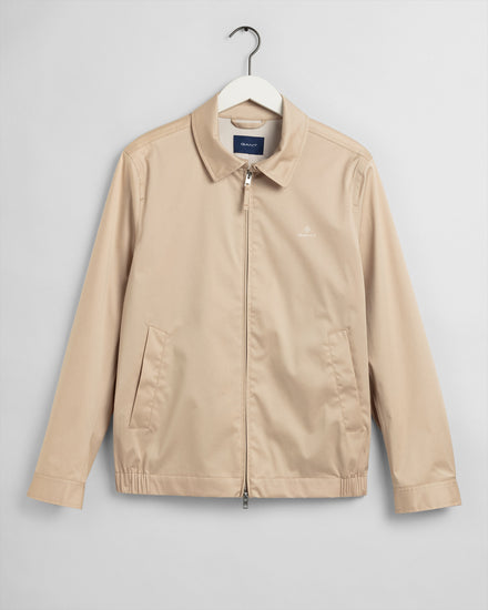 Kurtka męska z zamkiem z długim rękawem beżowa