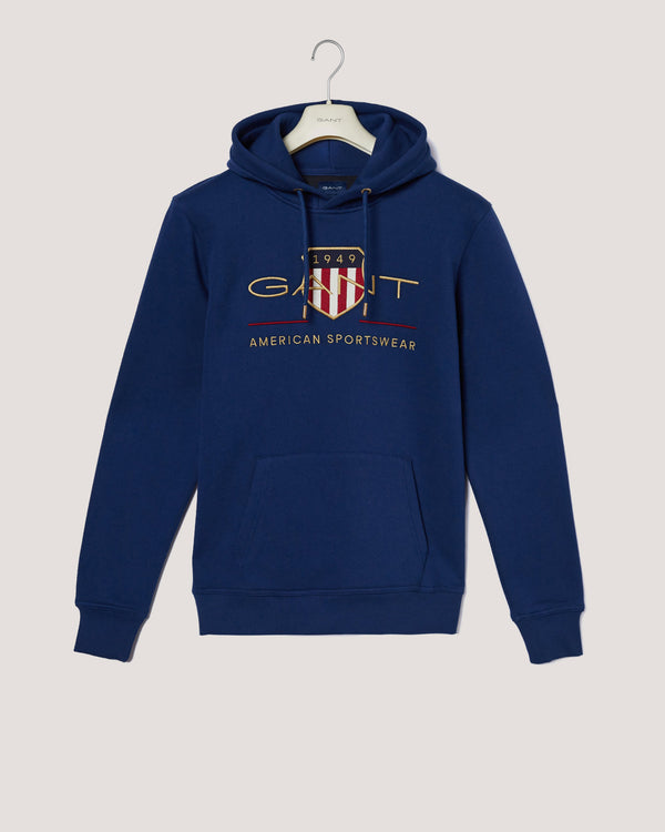 Bluza męska z kapturem regular fit granatowa