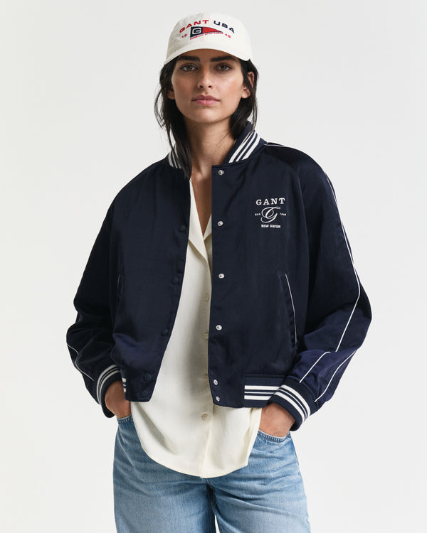 Lekka kurtka damska w stylu retro varsity