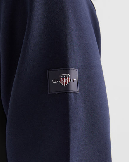 Bluza męska z zamkiem regular fit granatowa