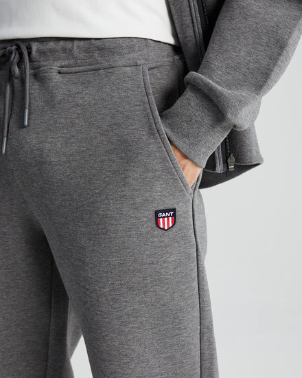 Spodnie dresowe męskie regular fit szare