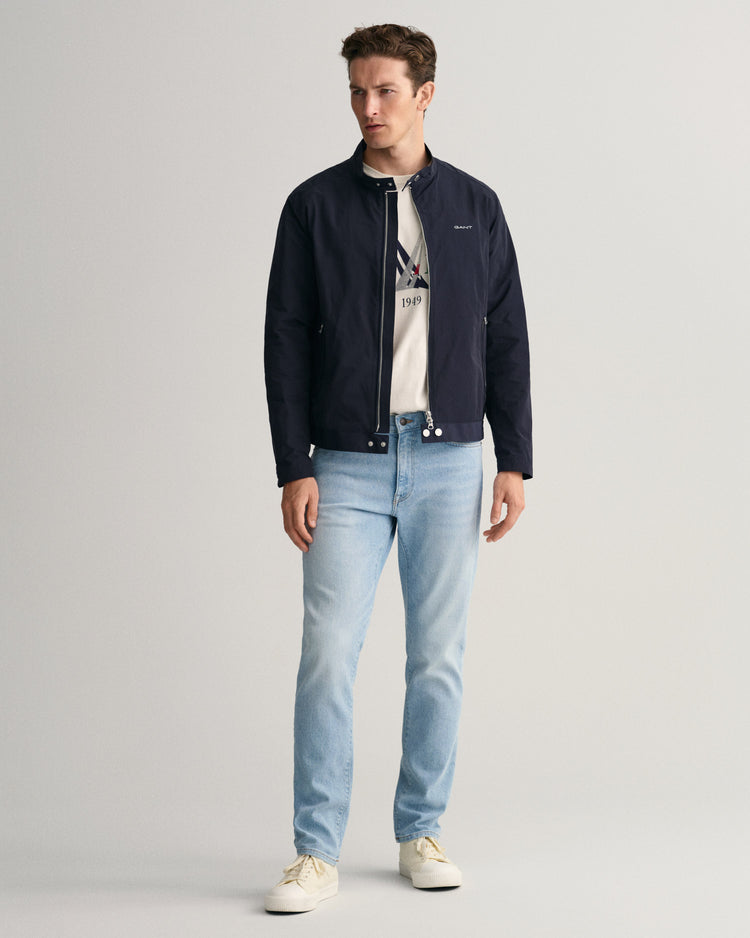 Kurtka męska z zamkiem regular fit granatowa