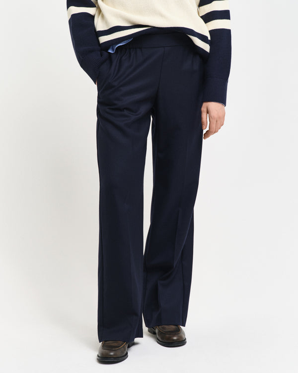 Spodnie damskie relaxed fit granatowe