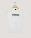 Bawełniany t-shirt męski z nadrukiem okrągły kołnierzyk regular fit