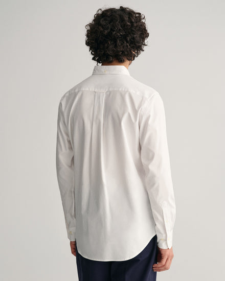 Koszula męska z długim rękawem regular fit biała