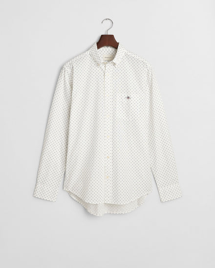 Bawełniana koszula męska z długim rękawem beżowa